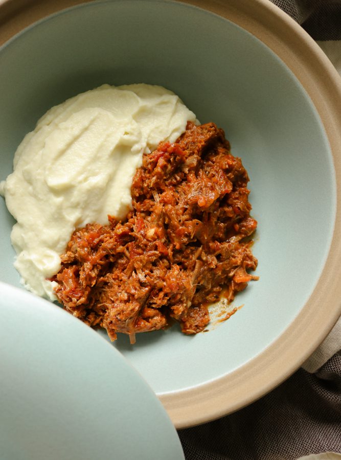 Goat Ragu with Cauliflower Mash